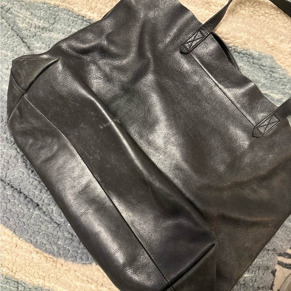 Madewell Black Leather Tote Bag - Picture 6 of 6